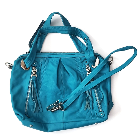 b. makowsky Handbags - B MAKOWSKY Teal Leather Sholder Bag